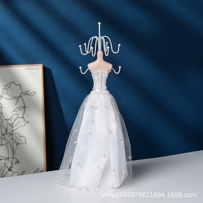 elegant white jewelry stand