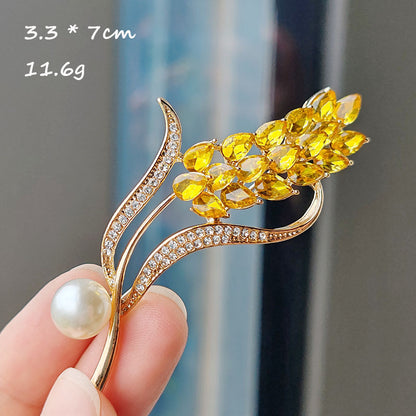 Versatile brooch on a scarf