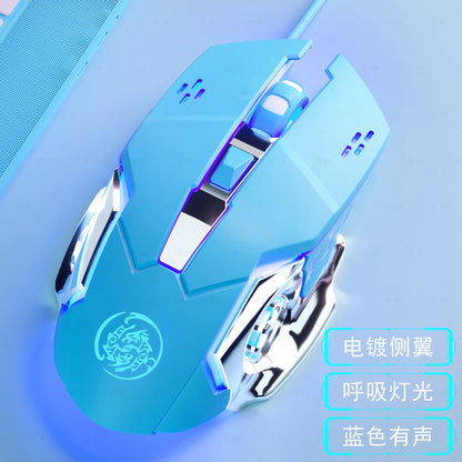 Dual Mode Wireless and Wired Gaming Mouse - Silent Operation with RGB Lighting, Adjustable DPI and Ergonomic Design