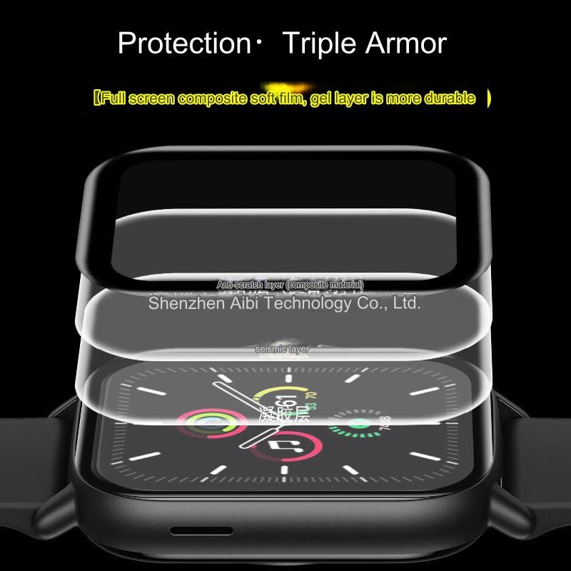 Premium 3D Curved Protective Film for Apple Watch SE 40mm/44mm - Ultra Clear, Anti-Fingerprint, and Scratch-Resistant