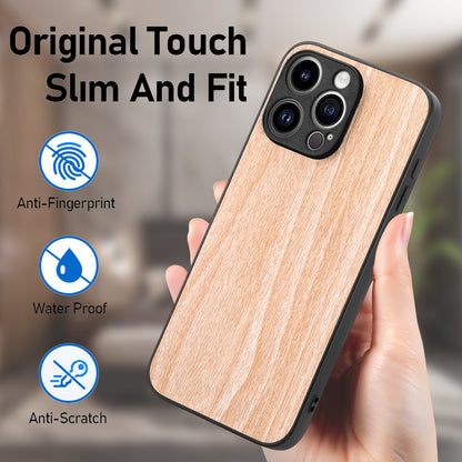 Stylish Wood Grain iPhone & Samsung Case - Durable, Lightweight, and Anti-Fingerprint Protection