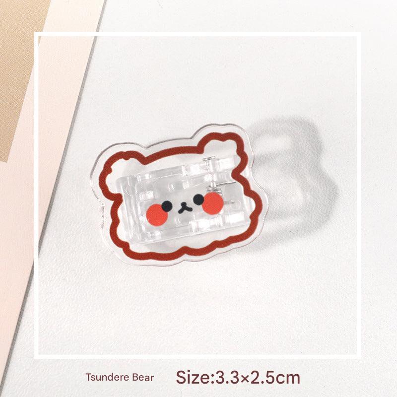 Lazy Cat Design Acrylic Paper Clip