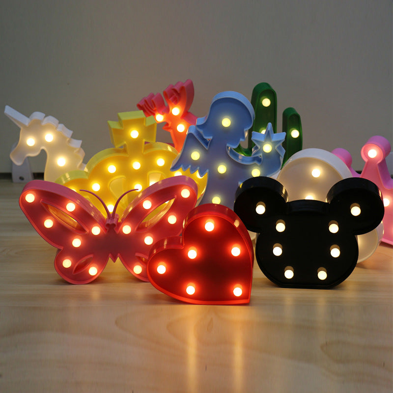 green cactus shaped LED light