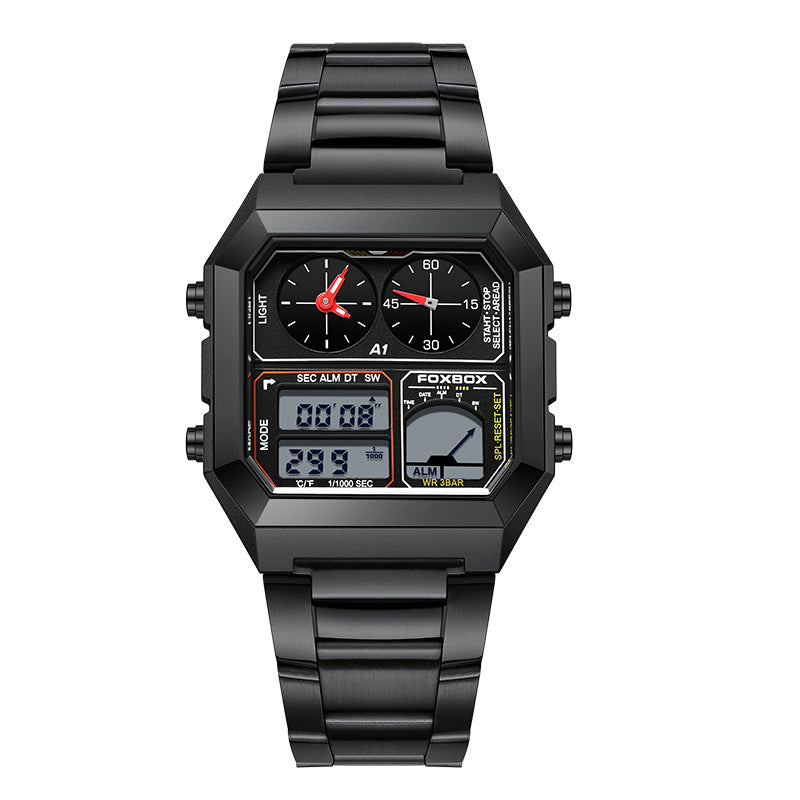 stylish men's watch in gold and black color