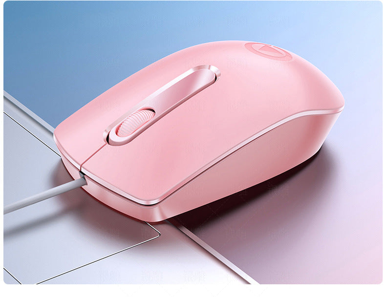 G9 Pink Wired Gaming Mouse - Ergonomic USB Optical Mouse for Laptops & PCs