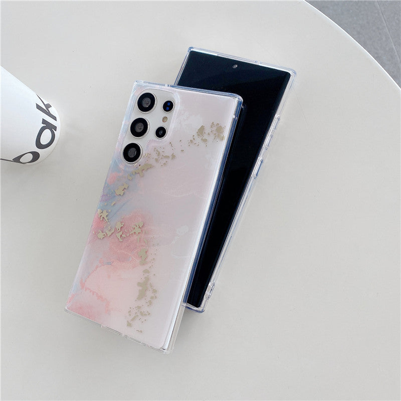 Stylish & Protective Marble Pattern Phone Case for Samsung S24 Ultra, S23, A54, S22 - Dual-Layer TPU+PC Design