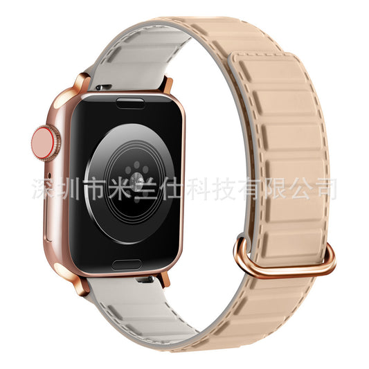 Premium Silicone Magnetic Apple Watch Band - Sporty & Durable Replacement Strap for All Models