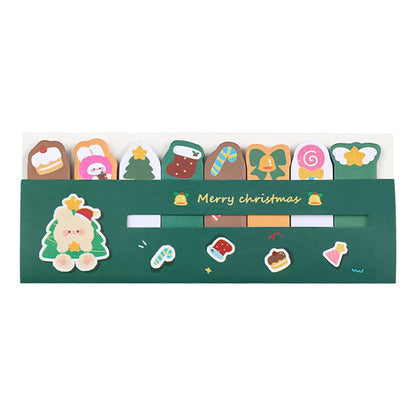 Back view of the Christmas themed sticky notes