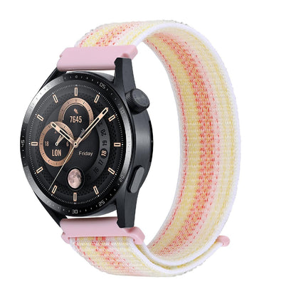 High-Quality 20/22mm Nylon Sport Watch Bands for Huawei GT4 & Samsung Galaxy Watch | Hook and Loop Design