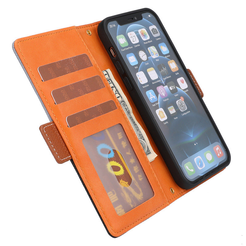 Premium PU Leather Flip Case for iPhone & Samsung | Stylish Multi-Color Wallet Cover with Card Slots