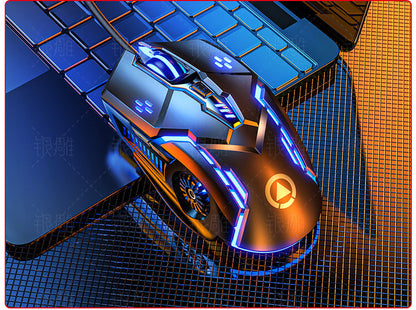 RGB Wired Gaming Mouse G5 - Ergonomic, 3200 DPI, 6-Button Optical, USB - Silent & Colorful Backlit for Ultimate Gaming Experience