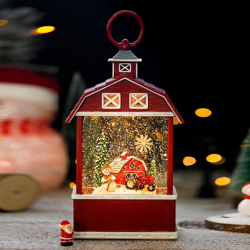 festive music box barn design photo