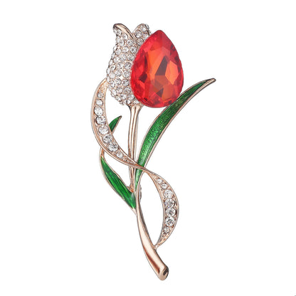 Wearing Rose Brooch with Outfit - Image 7