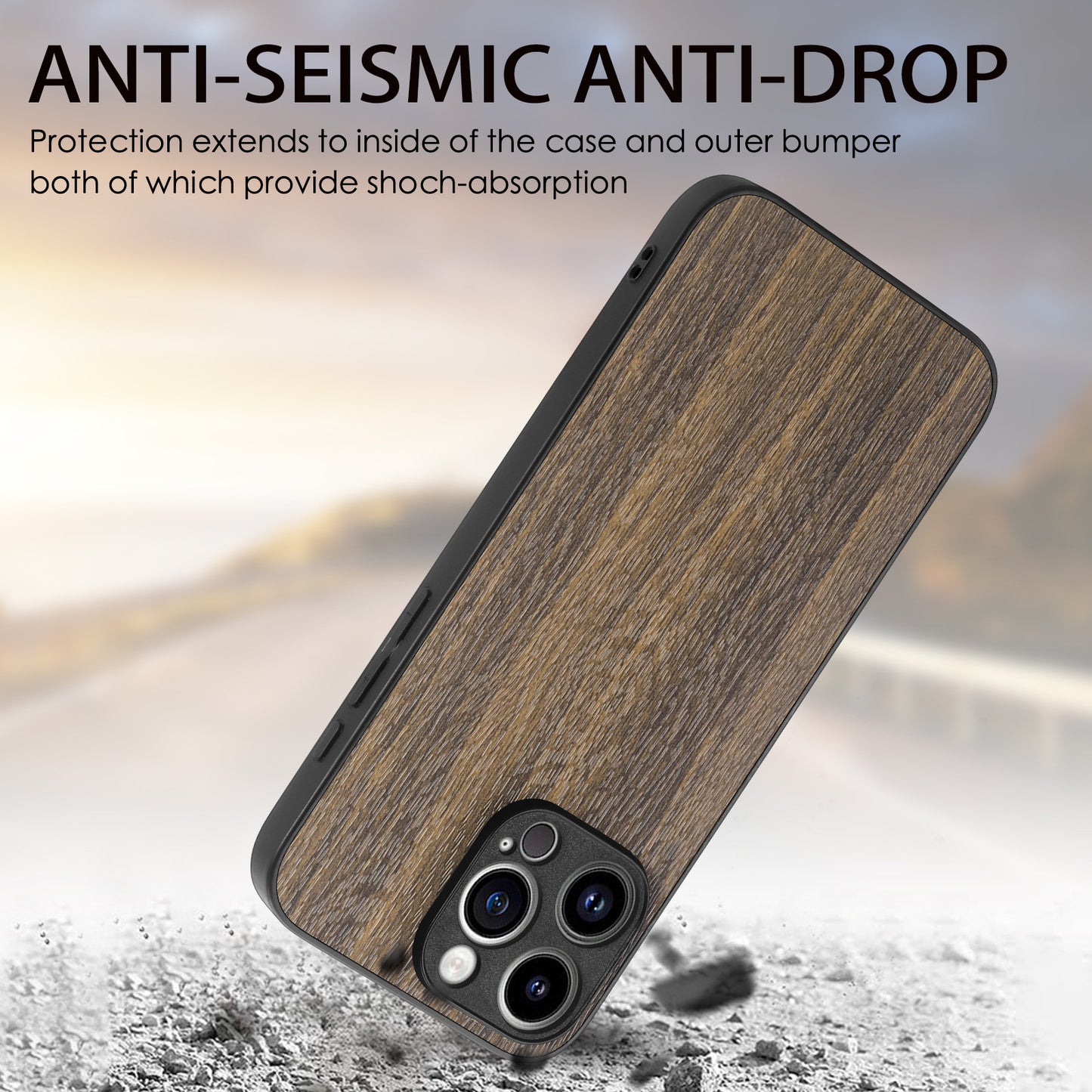 Stylish Wood Grain iPhone & Samsung Case - Durable, Lightweight, and Anti-Fingerprint Protection