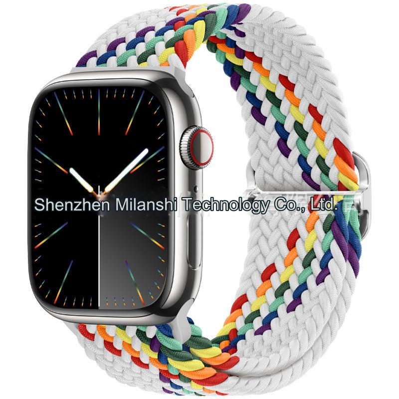 Premium Nylon Woven Watch Band for Apple Watch Series 4, 5, 6, 7, 8, SE, Ultra - Adjustable, Sporty Design