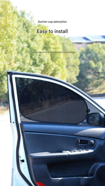 mesh sunshade on car during sunny day