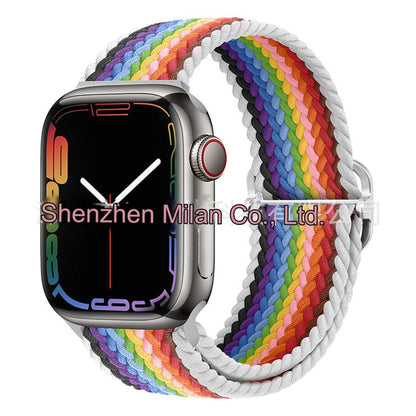 Premium Nylon Woven Watch Band for Apple Watch Series 4, 5, 6, 7, 8, SE, Ultra - Adjustable, Sporty Design