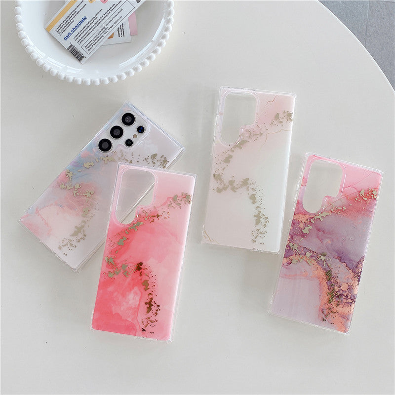 Stylish & Protective Marble Pattern Phone Case for Samsung S24 Ultra, S23, A54, S22 - Dual-Layer TPU+PC Design