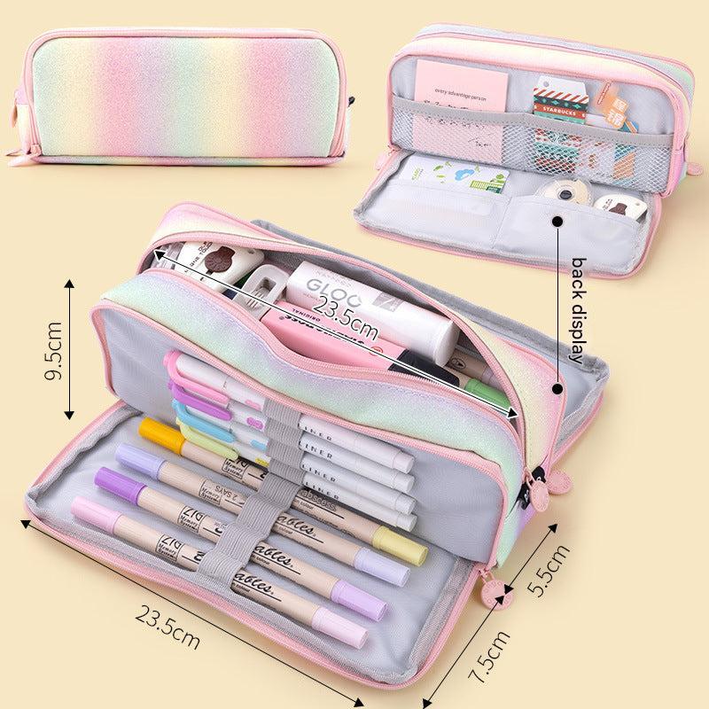 top view of student organizer box for school accessories