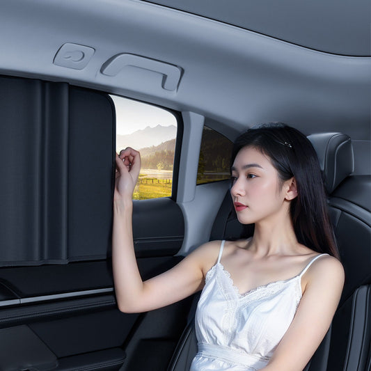 magnetic car window sunshade on driver side window