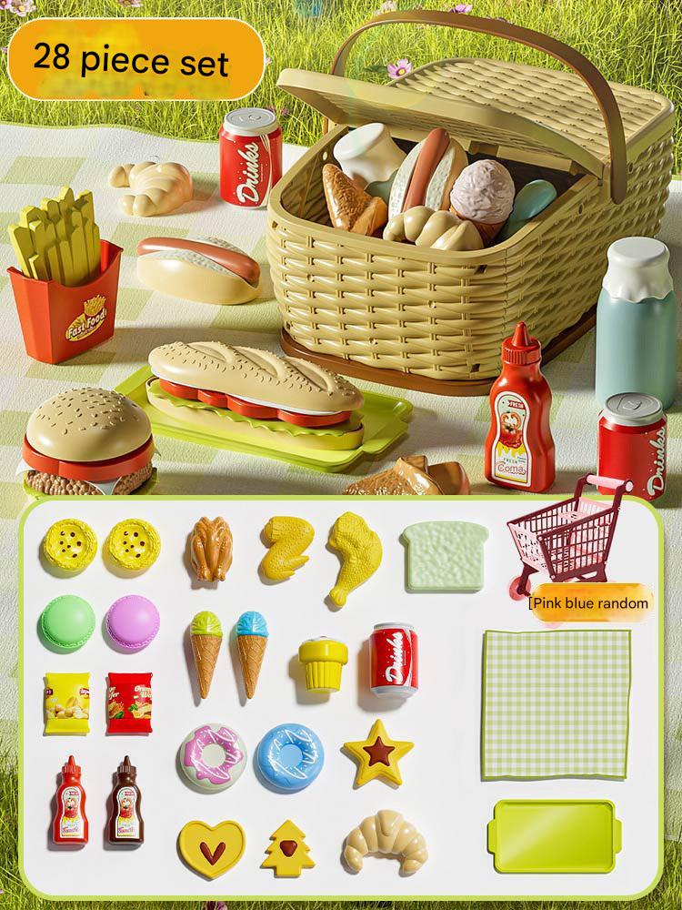 kids pretend snack food set in bright colors