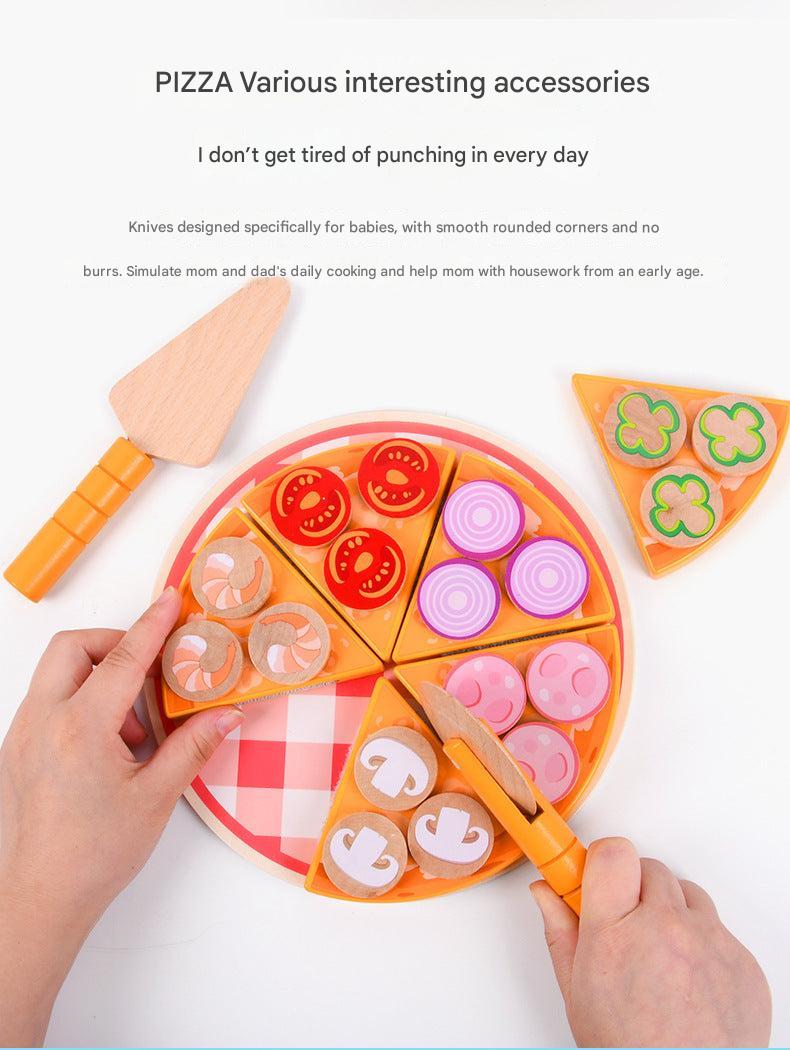 Imaginative play with durable pizza toy