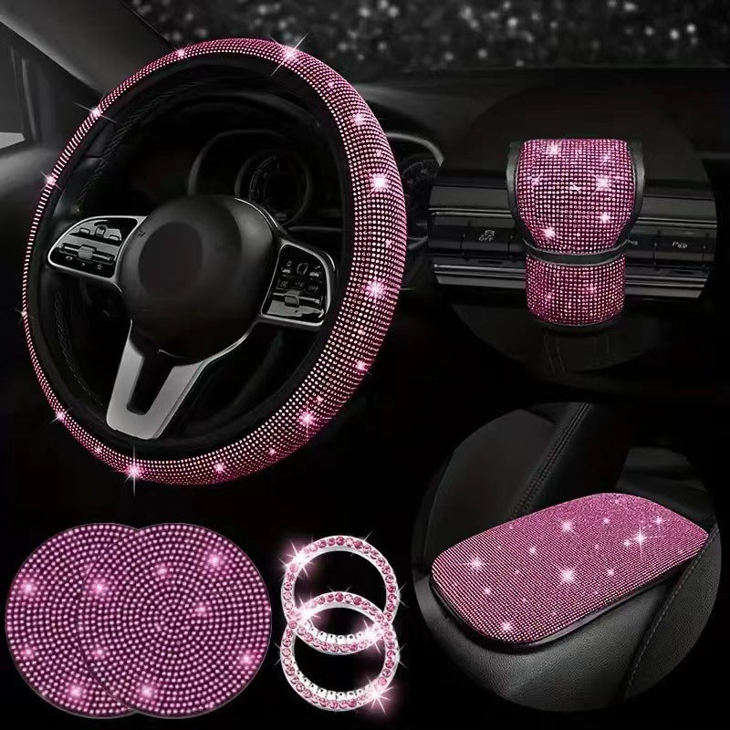 Sparkling cup pad for car interiors