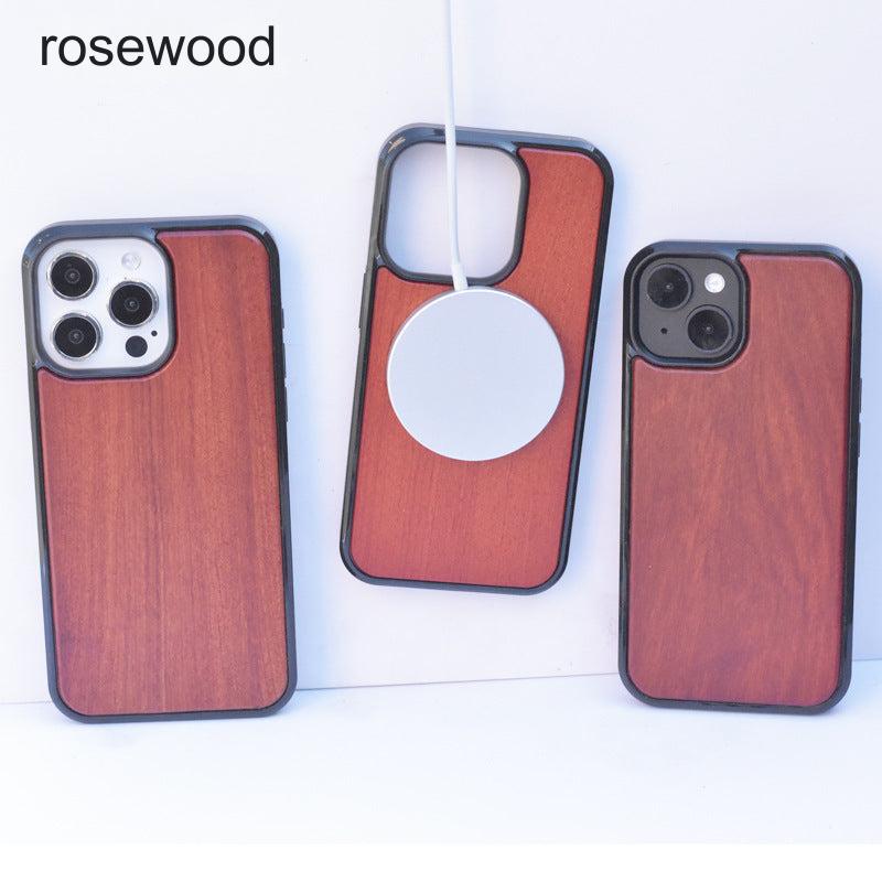 Eco-Friendly Bamboo Wood MagSafe Compatible iPhone Case for iPhone 15/14/13 Series