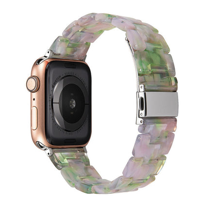 Stylish Natural Resin Apple Watch Band - Compatible with Series 1-9 & Ultra Models