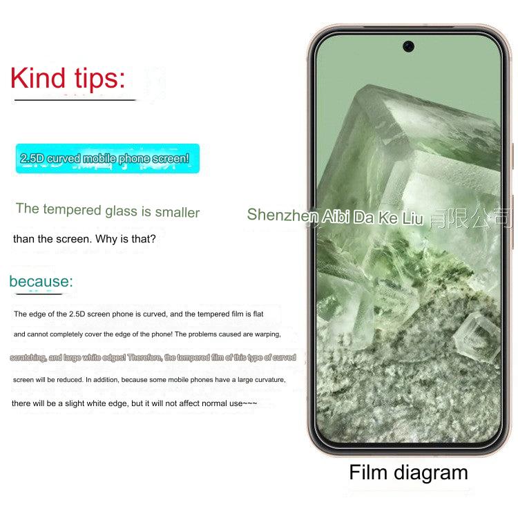 Premium Tempered Glass Screen Protector for Google Pixel 8A - Crystal Clear Anti-Fingerprint HD Film