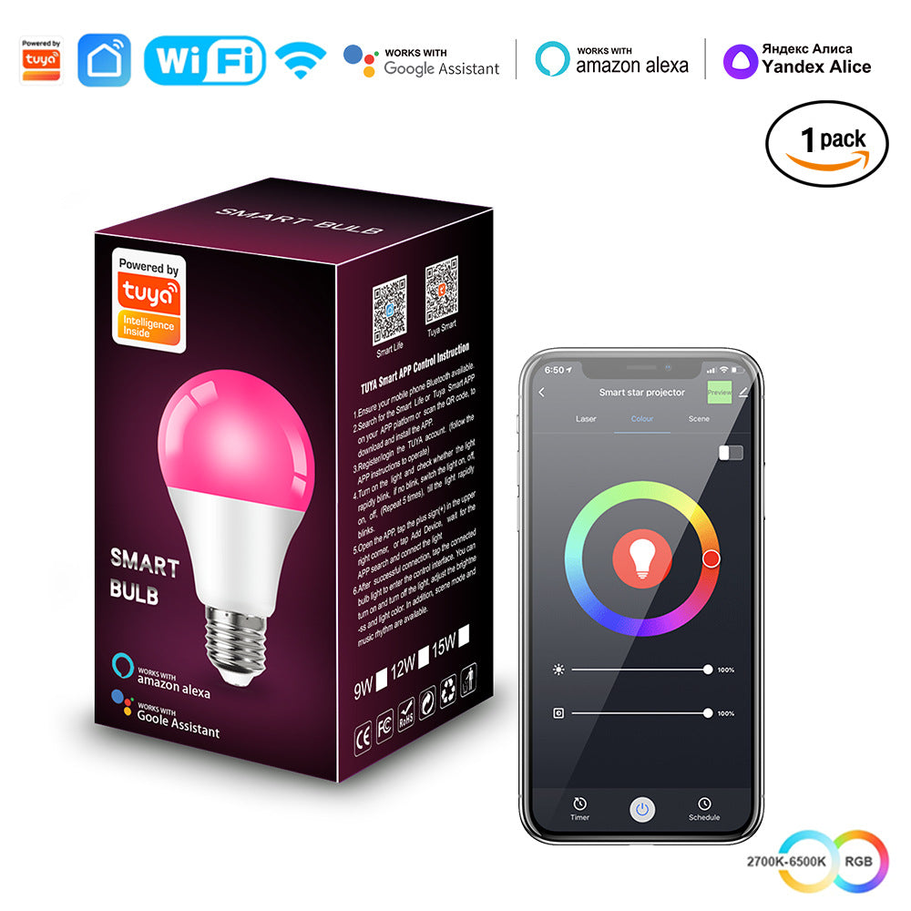 wireless smart bulb in action