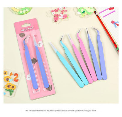 craft tweezers with decorative stickers