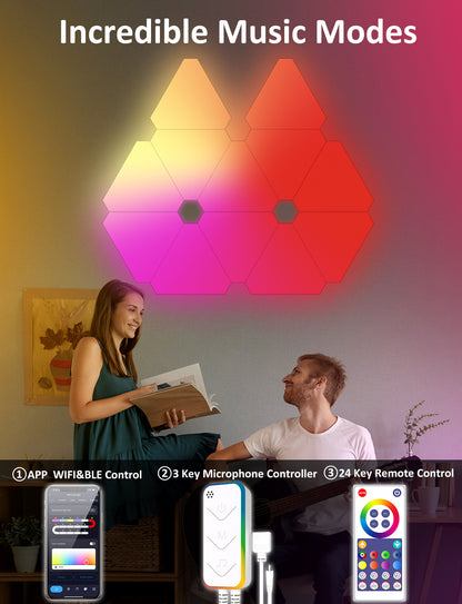 Interior mood lighting LED triangle panel