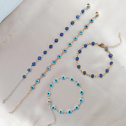 Turquoise Blue Bracelet Adjusted to Wrist