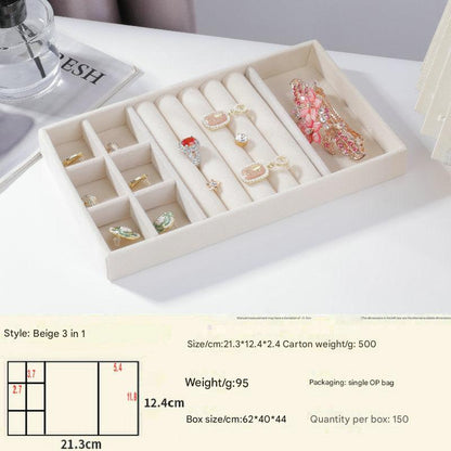 space-saving beige jewelry tray