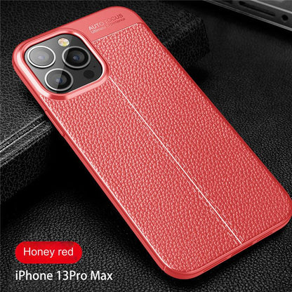 Premium TPU Leather Texture Phone Case for iPhone 15 & Samsung S24 Series - Shockproof and Slim Fit