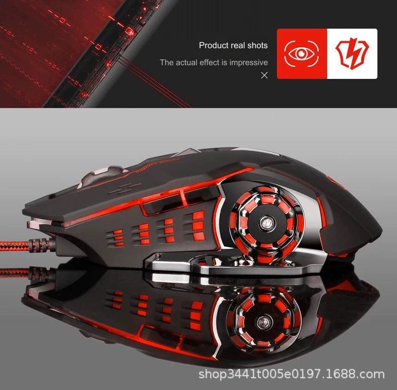 Dual Mode Wireless and Wired Gaming Mouse - Silent Operation with RGB Lighting, Adjustable DPI and Ergonomic Design