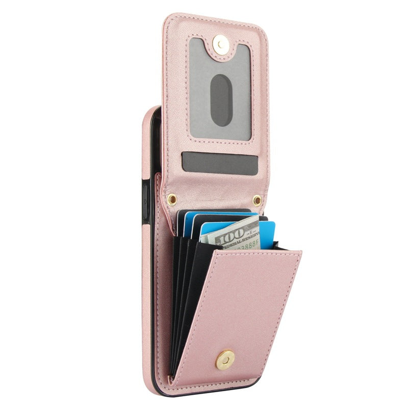 Luxury Crossbody Phone Case for iPhone and Samsung - Stylish PU Leather with Card Holder and Strap