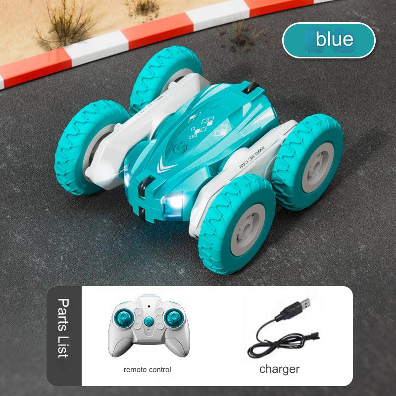 Stunt Remote Control Car - Dual-Sided Flipping RC Vehicle with Colorful LED Lights for Kids