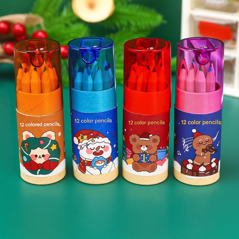 child-friendly art pencils in cylinder packaging