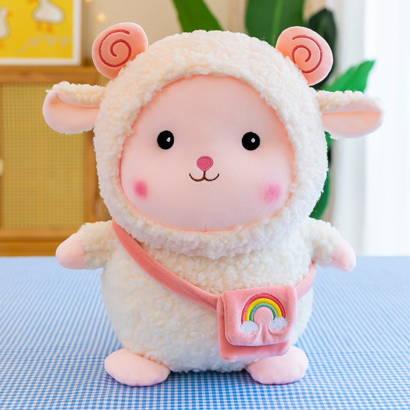 rainbow sheep plush doll birthday gift