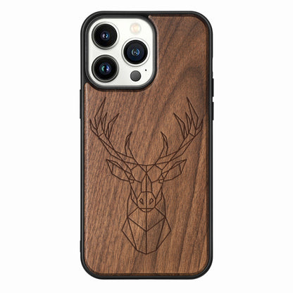 Custom Engraved Wooden Phone Case for iPhone 13 Pro & 15 Pro Max - Stylish & Durable Protection