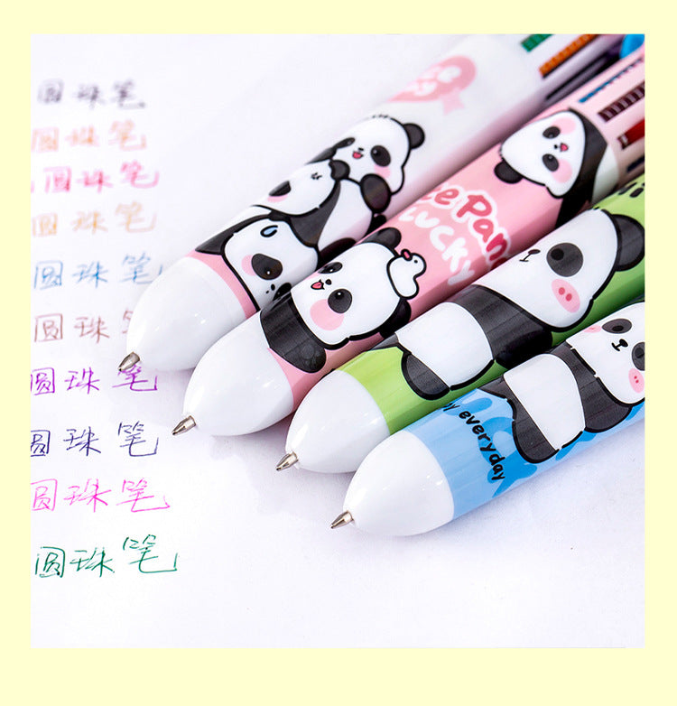 panda-themed multicolor pen front view