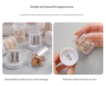 Manual pencil sharpener compact transparent