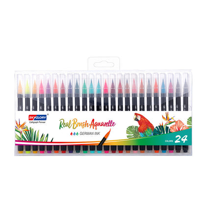 Skyglory Watercolor Brush Pen Set - 36 Vibrant Washable Colors for Art and Craft Projects