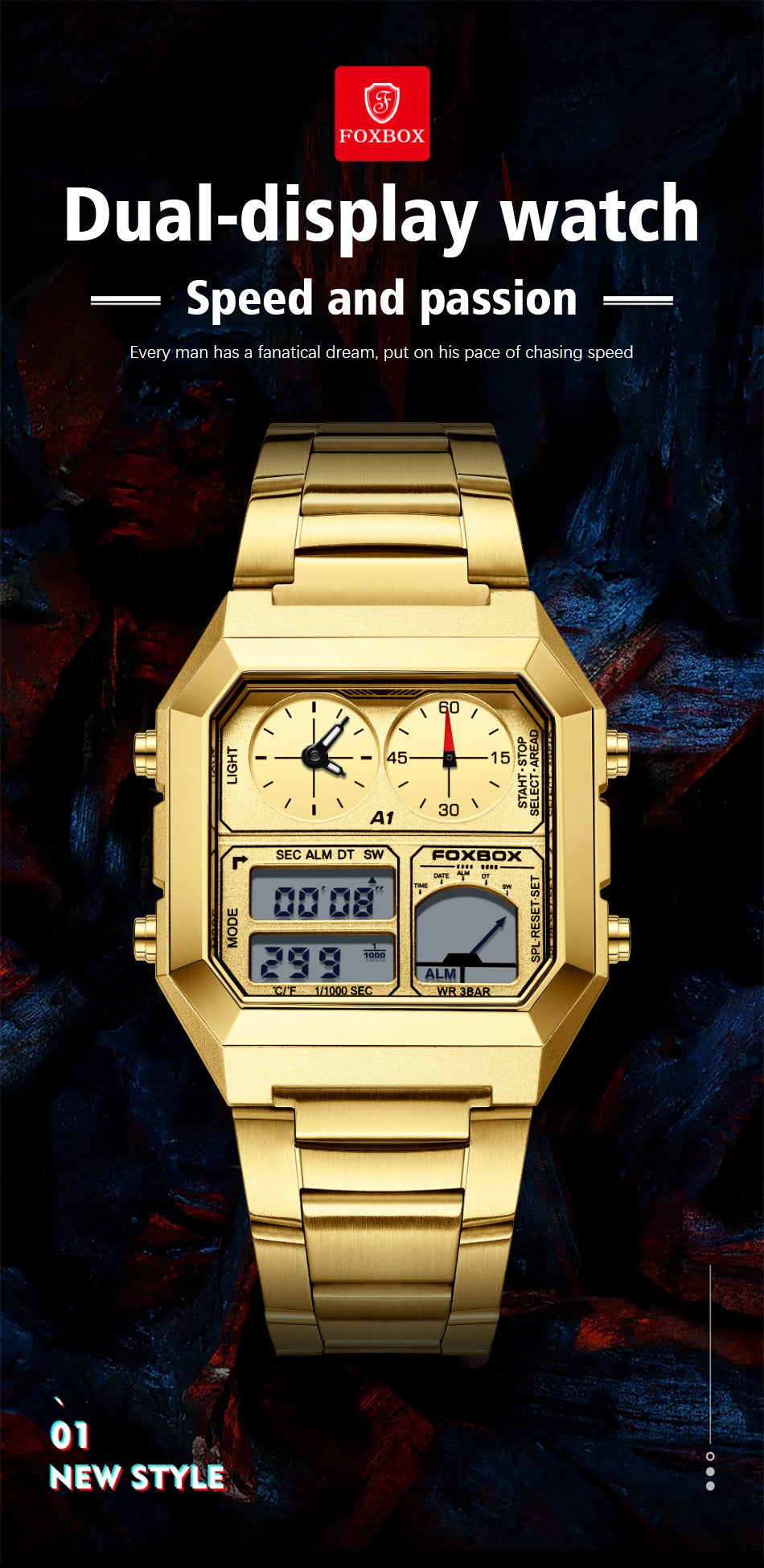 multi-color waterproof watch for outdoor activities