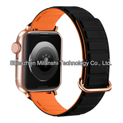 Premium Silicone Magnetic Apple Watch Band - Sporty & Durable Replacement Strap for All Models