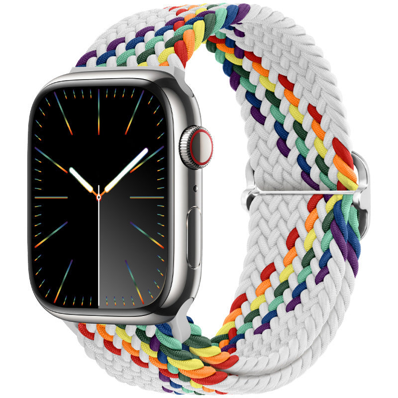 Premium Nylon Woven Watch Band for Apple Watch Series 4, 5, 6, 7, 8, SE, Ultra - Adjustable, Sporty Design