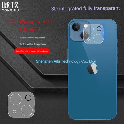 Premium Tempered Glass Lens Protector for iPhone 15/14/13/12/11 - Full Coverage 3D with Glow Ring