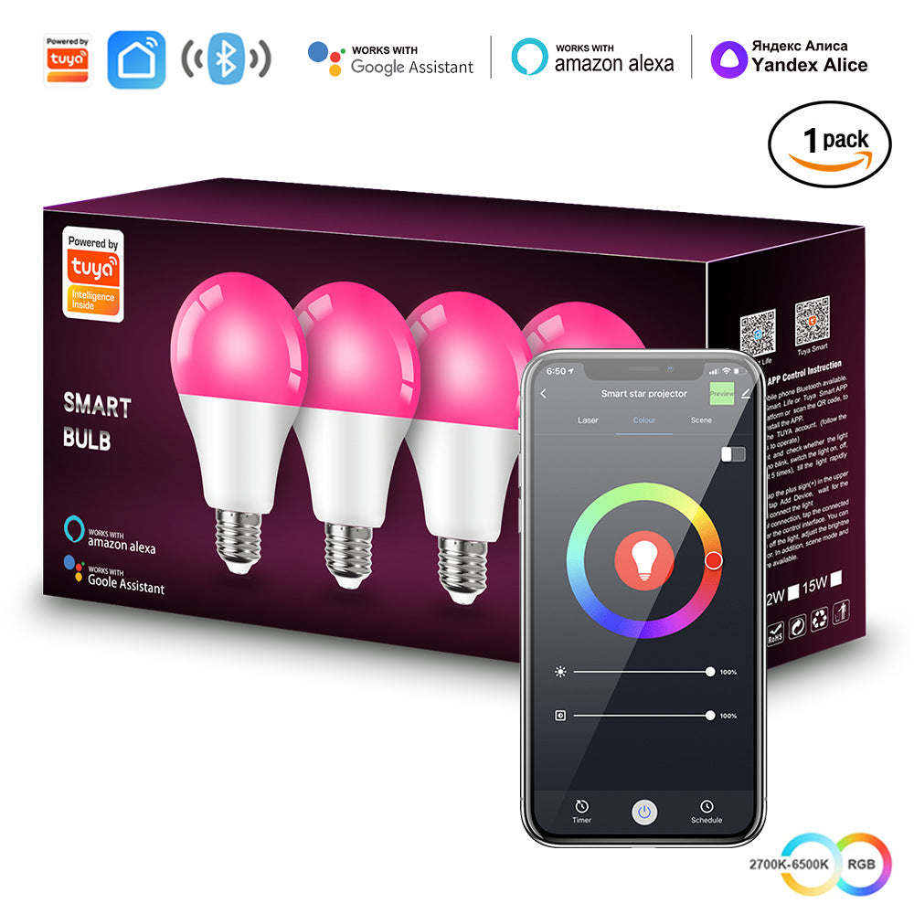 smart bulb packaging close-up view